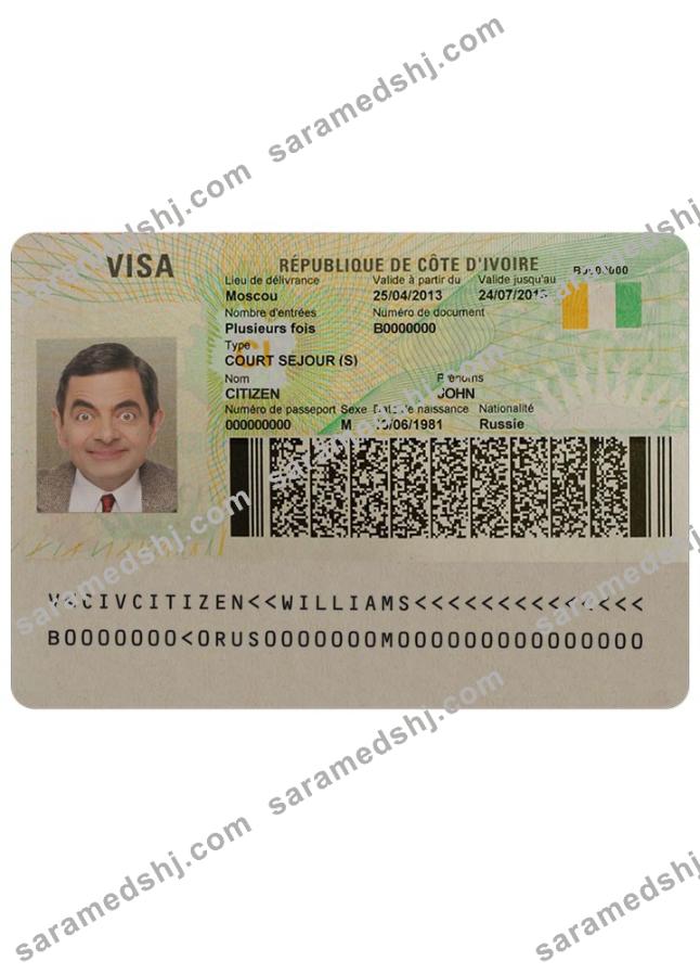 COTE D'IVOIRE visa